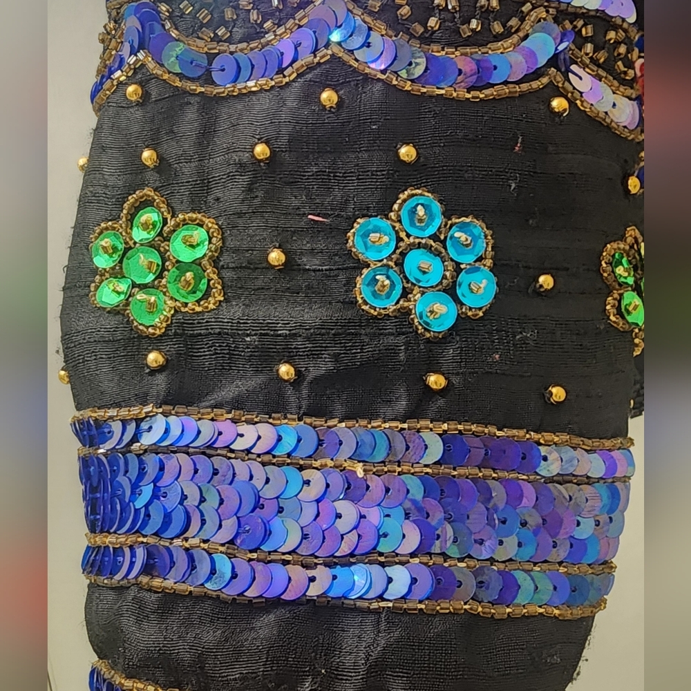 Scala Multicolor Sequin Jacket, Size Medium Petit… - image 7